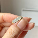 16.2 mm Icy A-Grade Natural Light Green Jadeite Saddle Loaf Ring No.162659