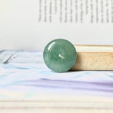 A-Grade Natural Bluish Green Jadeite Donut No.172507