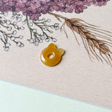 SOLD OUT: Icy A-Grade Natural Yellow Jadeite Little Kitten Pendant No.172685