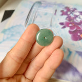 A-Grade Natural Bluish Green Jadeite Donut No.172507