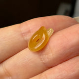 SOLD OUT: Icy A-Grade Natural Yellow Jadeite Little Kitten Pendant No.172685