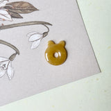 A-Grade Natural Yellow Jadeite Little Kitten Pendant No.172687