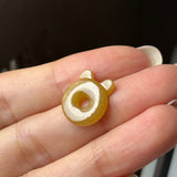 A-Grade Natural Yellow Jadeite Little Kitten Pendant No.172687