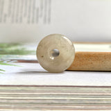A-Grade Natural Light Brown Jadeite Donut No.172508