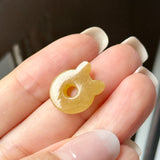 A-Grade Natural Yellow Jadeite Little Kitten Pendant No.172687