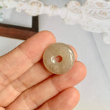 A-Grade Natural Light Brown Jadeite Donut No.172508