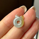 Icy A-Grade Natural Tri-Colour Jadeite Little Kitten Pendant No.172688