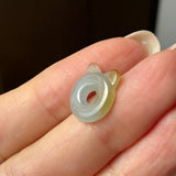 Icy A-Grade Natural Tri-Colour Jadeite Little Kitten Pendant No.172688