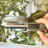 59.1mm A-Grade Natural Light Grey Jadeite Modern Round Bangle No.151531