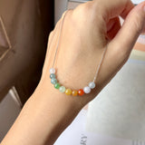SOLD OUT: A-Grade Natural Rainbow Jadeite Mini Beads Set No.172692