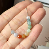 SOLD OUT: A-Grade Natural Rainbow Jadeite Mini Beads Set No.172692