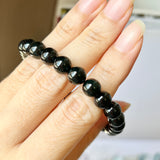 8mm A-Grade Natural Omphacite Jadeite Beaded Bracelet No.190375