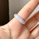 16.8mm A-Grade Natural Lavender Jadeite Joseon Ring (Moss On Snow Sakura Flower) No.162661