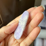 A-Grade Natural Lavender Jadeite Bat Money & Ruyi Pendant No.170916