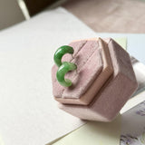 A-Grade Natural Imperial Green Jadeite Cloop Earring Studs No.180880