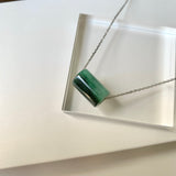 SOLD OUT: A-Grade Natural Bluish Green Jadeite Barrel No. 172529
