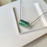 SOLD OUT: A-Grade Natural Bluish Green Jadeite Barrel No. 172529