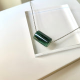 SOLD OUT: A-Grade Natural Bluish Green Jadeite Barrel No. 172529