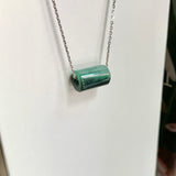 SOLD OUT: A-Grade Natural Bluish Green Jadeite Barrel No. 172529