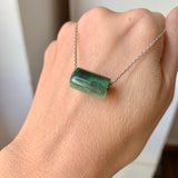 SOLD OUT: A-Grade Natural Bluish Green Jadeite Barrel No. 172529