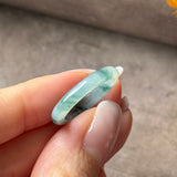 16.6mm A-Grade Natural Floral Jadeite Abacus Ring Band No.162537