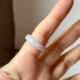 16.8mm A-Grade Natural Lavender Jadeite Joseon Ring (Moss On Snow Sakura Flower) No.162665