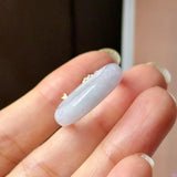 16.8mm A-Grade Natural Lavender Jadeite Joseon Ring (Moss On Snow Sakura Flower) No.162665