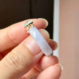 16.8mm A-Grade Natural Lavender Jadeite Joseon Ring (Moss On Snow Sakura Flower) No.162665