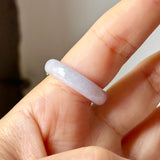 18.1mm A-Grade Natural Lavender Jadeite Joseon Ring (Apple Green Sakura Flower) No.162666
