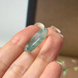 17.8mm A-Grade Natural Floral Jadeite Abacus Ring Band No.162539