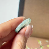 17.8mm A-Grade Natural Floral Jadeite Abacus Ring Band No.162539