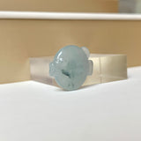 A-Grade Bluish Floral Jadeite Puffer Fish Pendant No. 172569