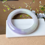 57.6mm A-Grade Natural Lavender Jadeite Modern Round Bangle No.152206