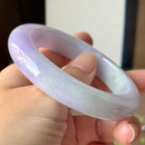 57.6mm A-Grade Natural Lavender Jadeite Modern Round Bangle No.152206