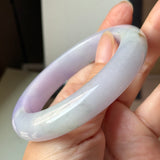 57.6mm A-Grade Natural Lavender Jadeite Modern Round Bangle No.152206