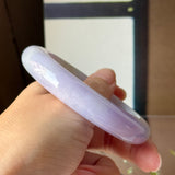 57.6mm A-Grade Natural Lavender Jadeite Modern Round Bangle No.152206