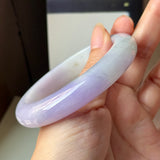 57.6mm A-Grade Natural Lavender Jadeite Modern Round Bangle No.152206