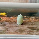 A-Grade Natural Light Green Jadeite Ancient Lion Pendant No.172706