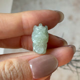 A-Grade Natural Light Green Jadeite Ancient Lion Pendant No.172706