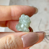 A-Grade Natural Light Green Jadeite Ancient Lion Pendant No.172706