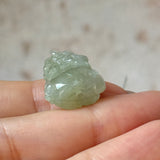A-Grade Natural Light Green Jadeite Ancient Lion Pendant No.172706