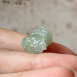 A-Grade Natural Light Green Jadeite Ancient Lion Pendant No.172706