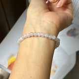 5.4mm A-Grade Natural Lavender Jadeite Beaded Bracelet No.190379