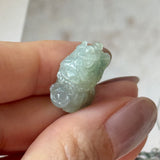 A-Grade Natural Light Green Jadeite Ancient Lion Pendant No.172706
