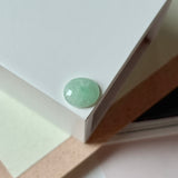 4.73 cts A-Grade Natural Moss On Snow Jadeite Oval Cabochon No.130536
