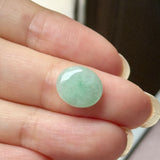 4.73 cts A-Grade Natural Moss On Snow Jadeite Oval Cabochon No.130536