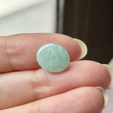 4.73 cts A-Grade Natural Moss On Snow Jadeite Oval Cabochon No.130536