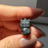 A-Grade Natural Black Jadeite Ancient Lion Pendant No.172707