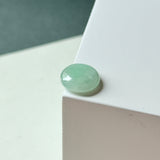 4.75 cts A-Grade Natural Moss On Snow Jadeite Oval Cabochon No.130535