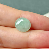 4.75 cts A-Grade Natural Moss On Snow Jadeite Oval Cabochon No.130535